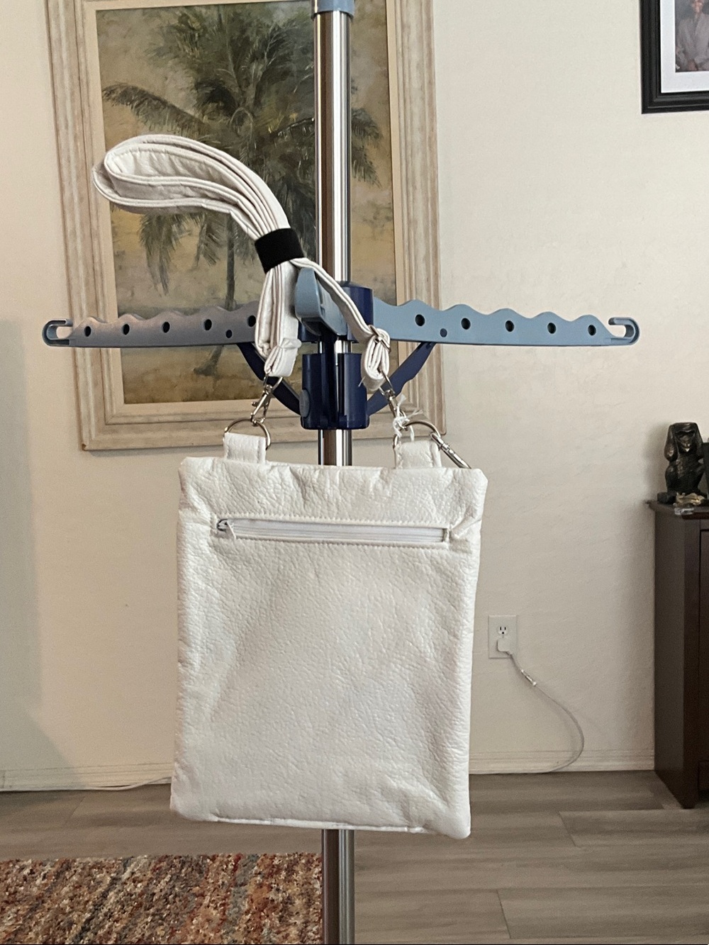 White Leather Crossbody Bag
